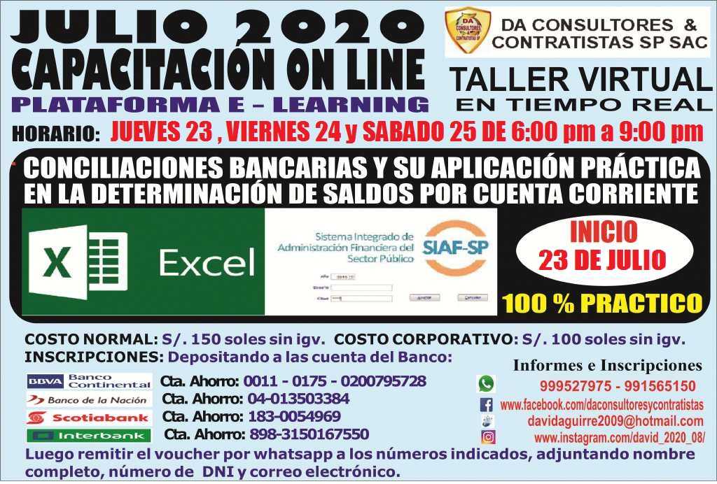 CONCILIACIONES BANCARIAS Y SU APLICACIÓN PRÁCTICA EN LA DETERMINACIÓN DE SALDOS POR CUENTA CORRIENTE